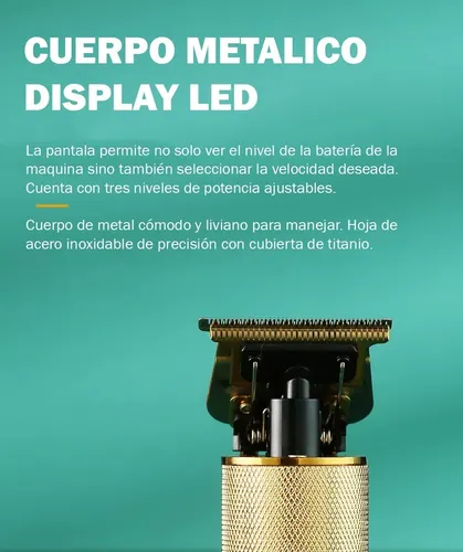 Maquina de cortar pelo color oro new arrivals