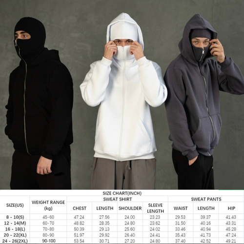 Conjunto De Sudadera Con Capucha Para Pareja, Cómodo, Cuerda Gris Y Negra Con Cremallera