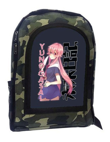 Mochila Camuflada Mirai Nikki Future Diary Yuno Gasai A28