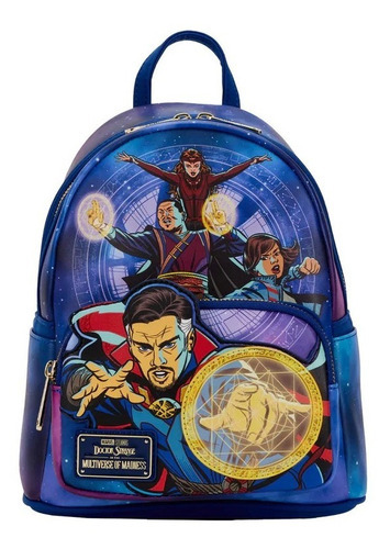 Mochila Marvel Dr. Strange Multiverse Loungefly Moda Unica Color Azul