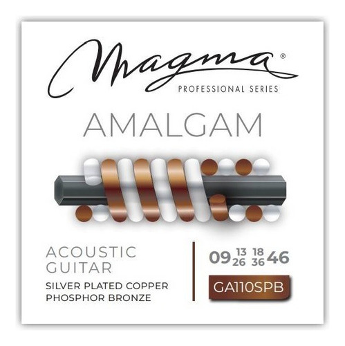 Cuerdas Guitarra Acústica Magma Amalgam 009-046 Ga110spb