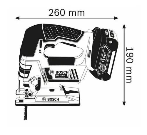 Sierra Caladora Inalámbrica a Batería 18V Bosch Professional GST 18V-Li