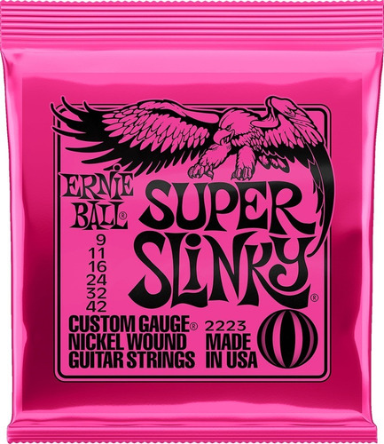 Imagen 1 de 2 de Encordado Ernie Ball 2223 Eb2223 Super Slinky 009-042