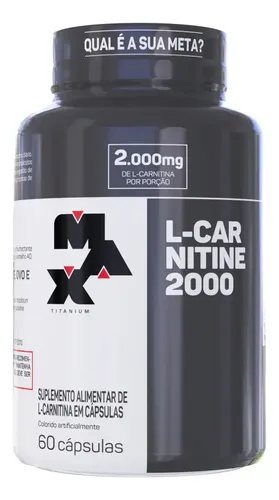 L-Carnitina 2000 60 Cápsulas Max Titanium Suplemento de L-Carnitina