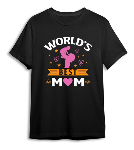 Dia De La Mamá Polera Mejor Mamá Del Mundo - Algodón Premium