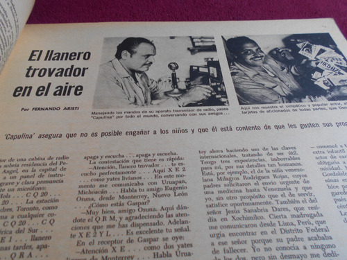 Periodico Antiguo Hablemos Pasatiempo Carros 60s Capulina (Usado)