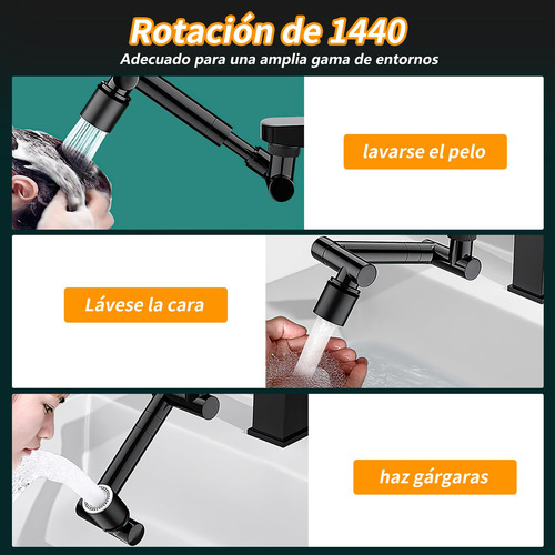 Aireador Extensor De Grifo Giratorio Con Cabezal De Rociador