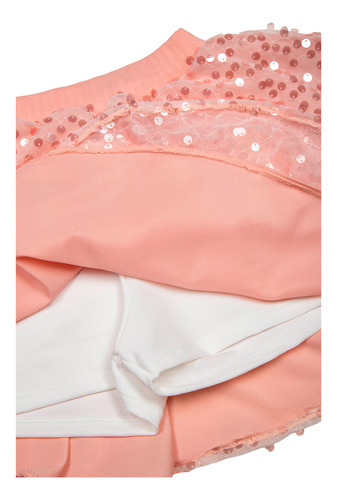 Conjunto Flower Saia Em Paetê Ma0218 +roupa Boneca Marthiê