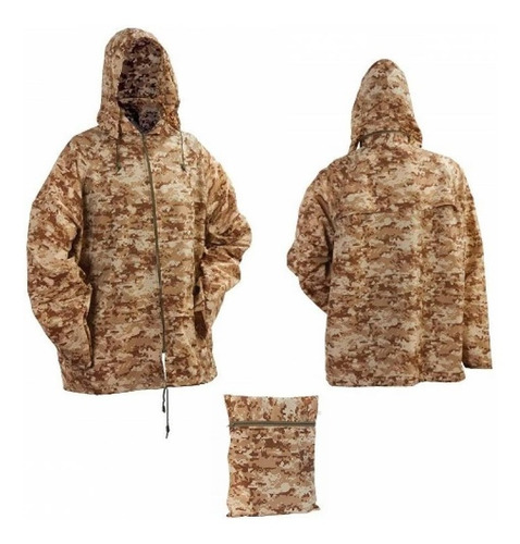 Campera Impermeable Camuflada Camo Digital Xl-xxl