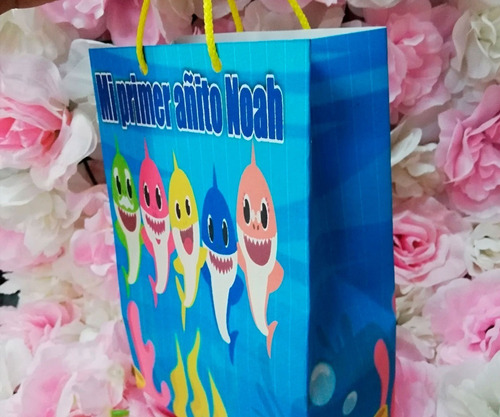 Bolsas Carton Plastificada Sorpresas Baby Shark