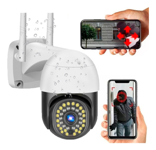 Cámara Impermeable Vigilancia Wifi 1080p Con Led Iluminación