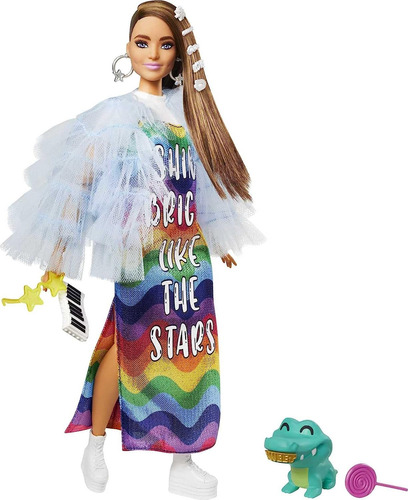 Barbie Extra 9 Vestido Arcoiris Y Accesorios