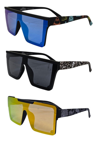  3 Gafas Cuadradas Grandes Fashion Mi Vida Loca Dmv520 Urban