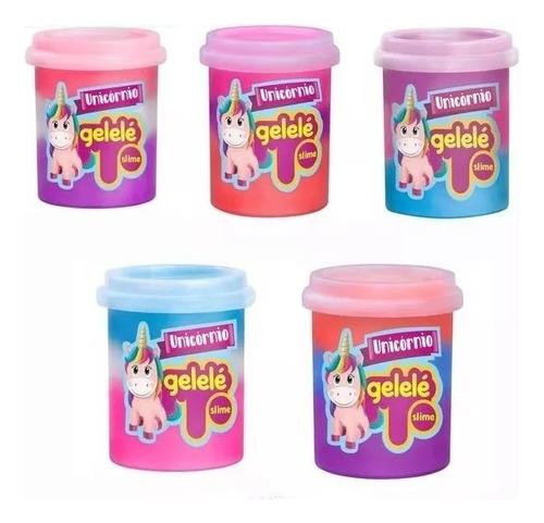 Imagen 2 de 10 de Slime Unicornio Multicolor Arcoiris 152g Textura Aroma Gele