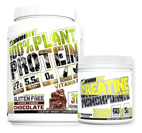 Pack Proteina 100% Plant + Creatina Monohidratada - Binahfit
