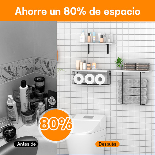 Repisas Flotantes De Madera Multipropósito X3 Colores