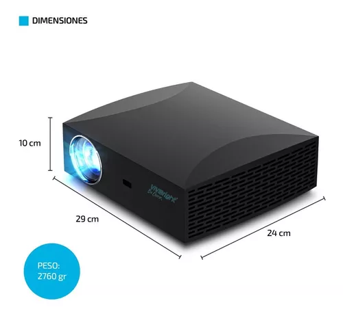 Proyector Hd Portátil Y Pequeño De 1080p Y 800 Lúmenes Negro