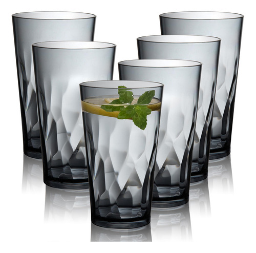 Jgirl Vasos De Plastico Irrompibles Para Beber, Juego De 6