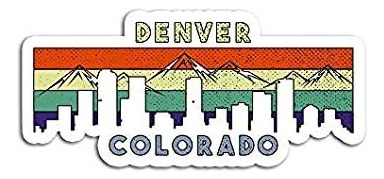 Retro Vintage 1980s Denver Colorado - Adhesivo Decorativo Gr