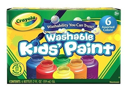 Pinturas Lavables Para Niños Crayola 6 Unidades 54-1204