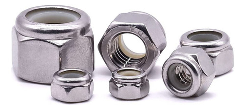 Tuercas De Seguridad Hexagonales Con Inserción De Nailon 5/
