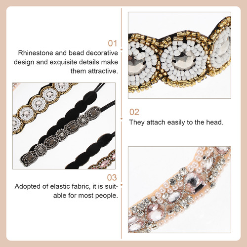 Diadema Con Diamantes De Imitación Y Cuentas Para El Cabello