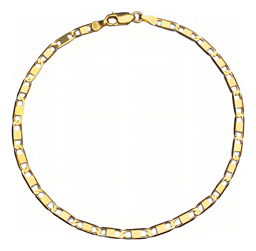 Pulseira Piastrine 21 Cm Em Ouro 18k