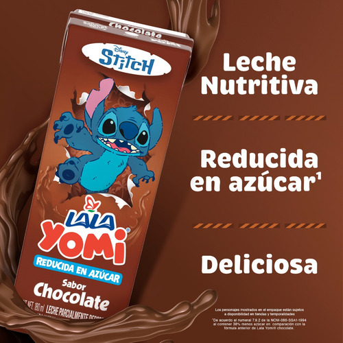 Lala Yomi Leche Sabor Chocolate. Pack De 27 Pzs De 180 Ml