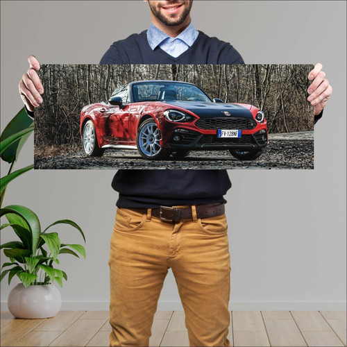 Cuadro 30x80cm Auto 2019 Abarth 124 Spider Rally 168