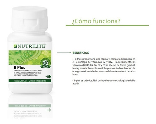 Imagen 2 de 2 de Vitamina B Plus Marca Amway