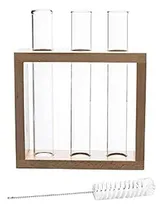 Comprar 3 Tubos Ensayo Fondo Plano 25x180mm Con Soporte Y Cepillo