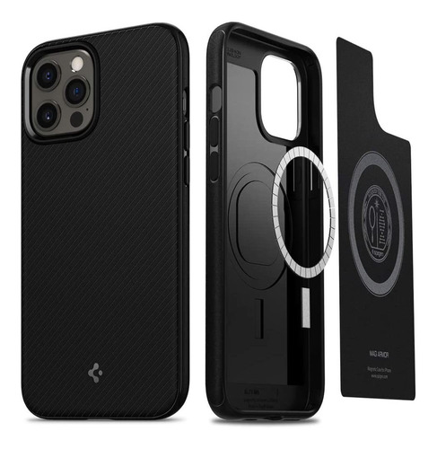 Funda Para iPhone 12 (2020), Negro/delgada/cargadora