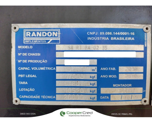 Imagem 11 de 15 de Rodocaçamba Randon Basculante 2019 Randon Com Pneus 9 Eixos