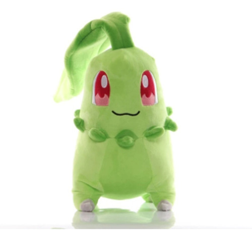 Imagen 1 de 6 de Peluche Chikorita Pokémon Original Detallado 20cm Calidad