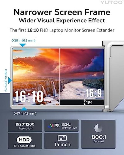 Yutoo Extensor De Pantalla Triple Para Computadora Portátil,