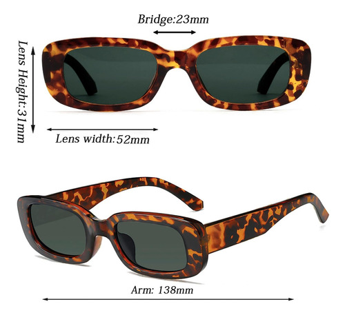 / Anteojos De Sol Tskestvy Retro Rectangular P/mujer Y