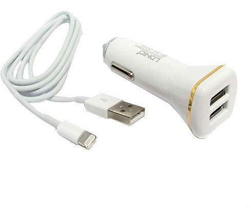 Cargador Auto 2.1a Para iPhone Lightning Ldnio - En Centro