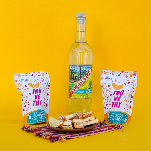 Imagen 2 de 4 de Caja Snack Manzana Mezcal Liofilizado 10 Piezas