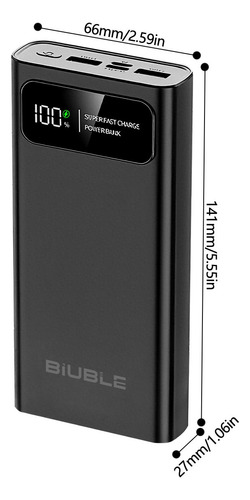 Power Bank 26800mah 120w Carga Rápida Portátil Con Pantalla