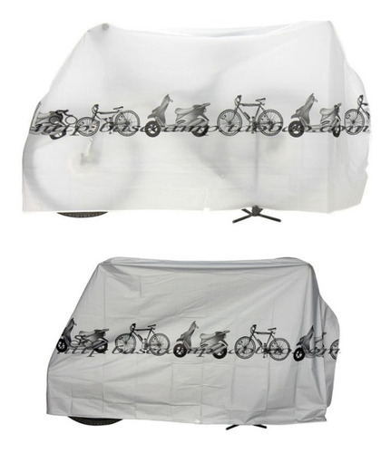 Imagen 1 de 9 de Funda Cubre Bicicleta Lona Impermeable Anti Polvo Crazy Fit