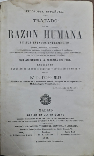 5658 Tratado De La Razón Humana En Sus Estados Intermedios