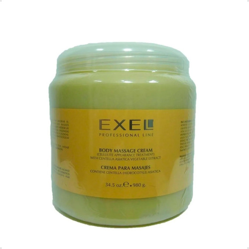 Crema Para Masajes Centella Asiática Celulitis X 980 Gr Exel