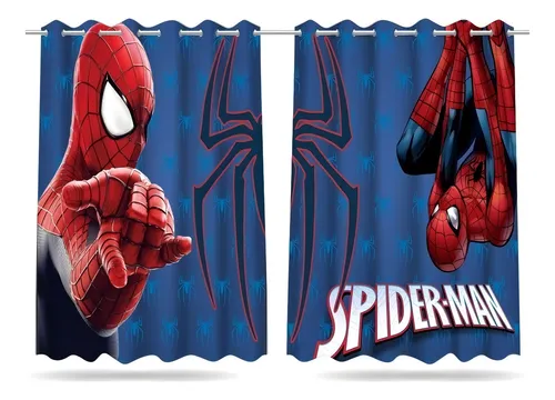 Cortina de habitación infantil Spider-Man Premium FullHD de tela color modelo 2