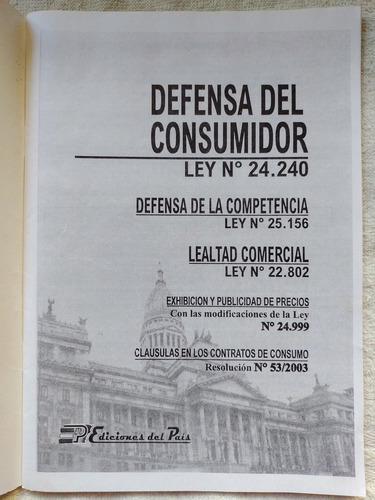 Defensa Del Consumidor Ley 24240 (Usado)