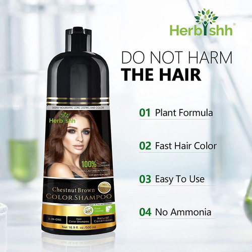Herbishh Ultimate Shampoo Kit (3pcs Dye + 1 Argan Mask) F...