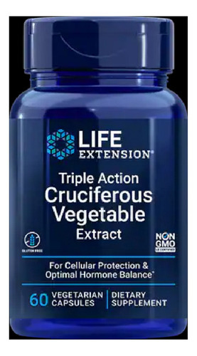 Triple Action Cruciferous Vegetable Extract 60 Veg Capsules Sabor Sem Sabor