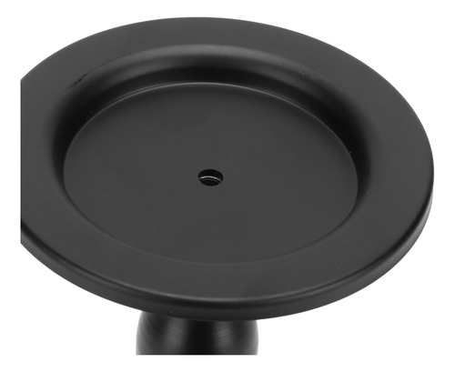 Candelabro Con Forma De Pilar Negro, Soportes De Metal Pulid