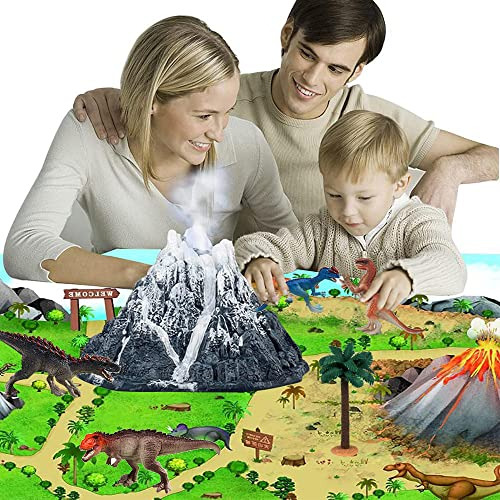 Debebuy Erupting Snow Volcano Toy With Mat  Trees Gkdn5