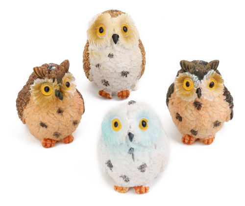 Jardim De Fadas Em Miniatura Corujas 4pcs