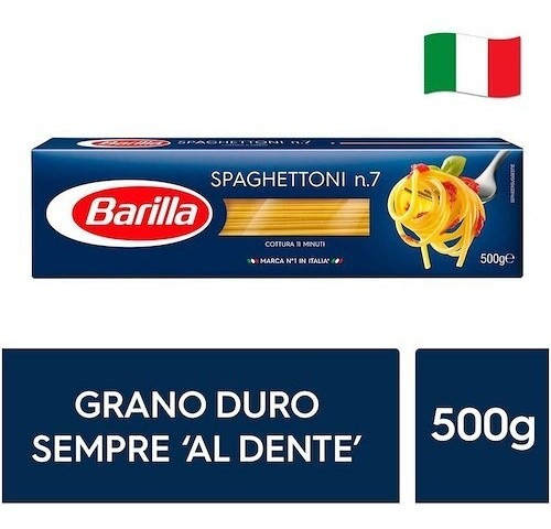 Imagen 1 de 2 de Fideos Italianos Pasta Barilla - Spaghettoni 500g